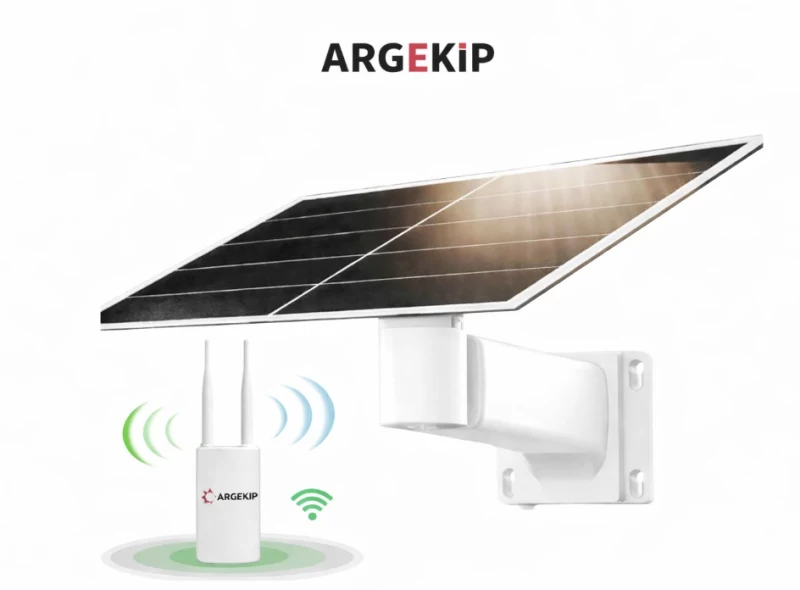 Argekip Solar Enerjili 4G & Wi-Fi Dış Mekan Modem Seti | SIM Kartlı Wi-Fi Bağlantı | Solar Enerji