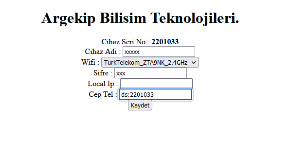 Cihaza isim ver